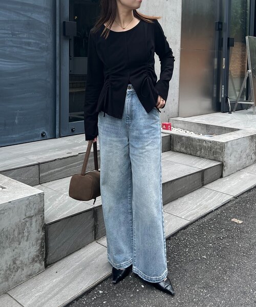 CAPRICIEUX LEMAGE ドロストリブTシャツ CAPRICIEUX LE'MAGE（カプリシューレマージュ） tシャツ ドロストリブT