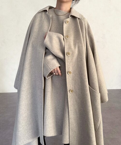 BEARDSLEY（ビアズリー）の「《15 quinze》リバーフレアーコート（その他アウター・レディース・ブラック/ベージュ・FREE）」の15枚目の写真