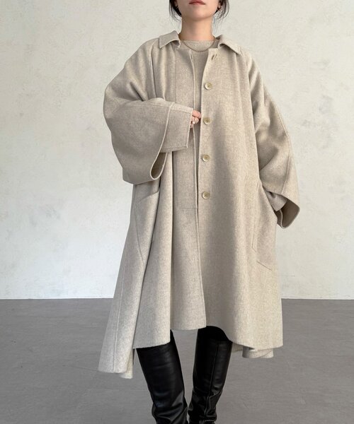 BEARDSLEY（ビアズリー）の「《15 quinze》リバーフレアーコート（その他アウター・レディース・ブラック/ベージュ・FREE）」の16枚目の写真