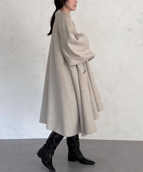 BEARDSLEY（ビアズリー）の「《15 quinze》リバーフレアーコート（その他アウター・レディース・ブラック/ベージュ・FREE）」の17枚目の写真