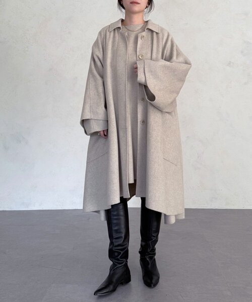 BEARDSLEY（ビアズリー）の「《15 quinze》リバーフレアーコート（その他アウター・レディース・ブラック/ベージュ・FREE）」の18枚目の写真