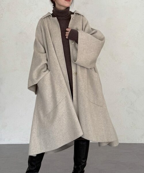 BEARDSLEY（ビアズリー）の「《15 quinze》リバーフレアーコート（その他アウター・レディース・ブラック/ベージュ・FREE）」の19枚目の写真