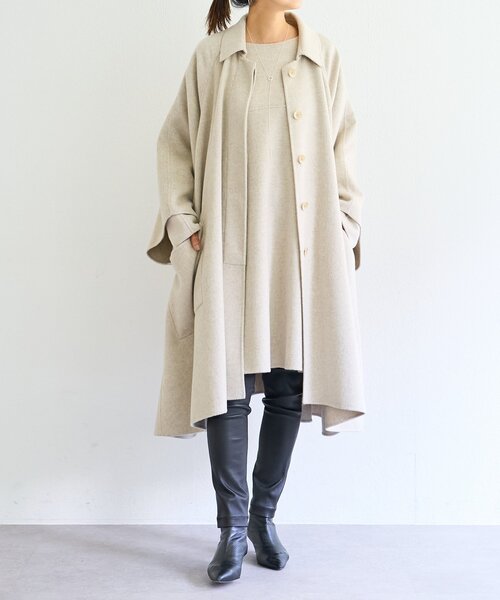 BEARDSLEY（ビアズリー）の「《15 quinze》リバーフレアーコート（その他アウター・レディース・ブラック/ベージュ・FREE）」の21枚目の写真