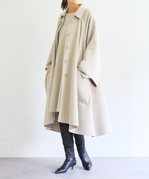 BEARDSLEY（ビアズリー）の「《15 quinze》リバーフレアーコート（その他アウター・レディース・ブラック/ベージュ・FREE）」の22枚目の写真