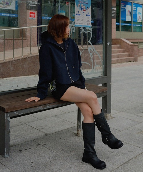 BONBOM（ボンボム）の「BONBOM×Ameri BONDING CORSET PARKA（パーカー・レディース・グレー/ネイビー・FREE）」の10枚目の写真