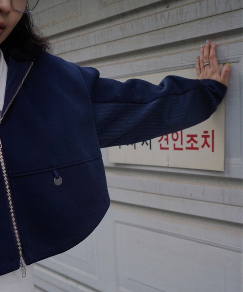 BONBOM（ボンボム）の「BONBOM×Ameri BONDING CORSET PARKA（パーカー・レディース・グレー/ネイビー・FREE）」の14枚目の写真