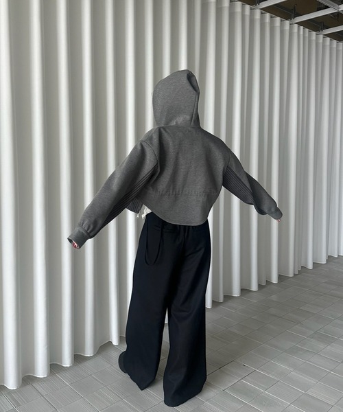 BONBOM（ボンボム）の「BONBOM×Ameri BONDING CORSET PARKA（パーカー・レディース・グレー/ネイビー・FREE）」の22枚目の写真