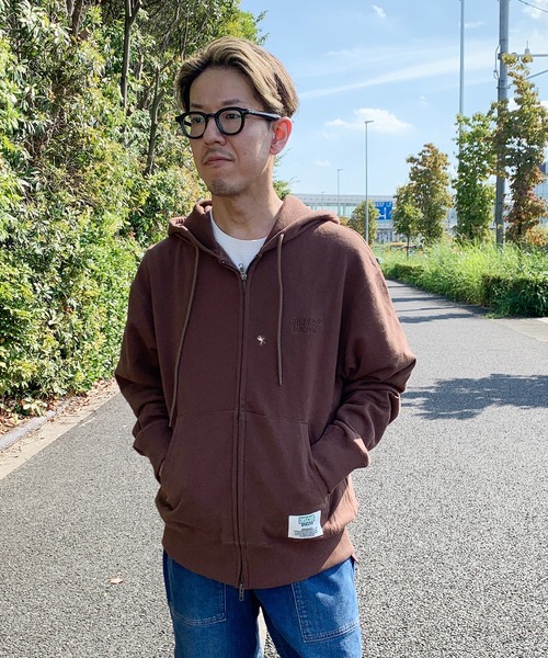 DISCUS（ディスカス）の「DISCUS(ディスカス）×GrandPARK（グランドパーク）別注USAコットンジップフーディ（ベスト・メンズ・ブラック/ブラウン/オートミール・LARGE/MEDIUM）」の15枚目の写真