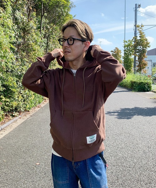 DISCUS（ディスカス）の「DISCUS(ディスカス）×GrandPARK（グランドパーク）別注USAコットンジップフーディ（ベスト・メンズ・ブラック/ブラウン/オートミール・LARGE/MEDIUM）」の19枚目の写真