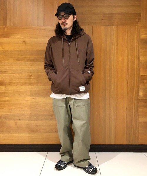 DISCUS（ディスカス）の「DISCUS(ディスカス）×GrandPARK（グランドパーク）別注USAコットンジップフーディ（ベスト・メンズ・ブラック/ブラウン/オートミール・LARGE/MEDIUM）」の21枚目の写真