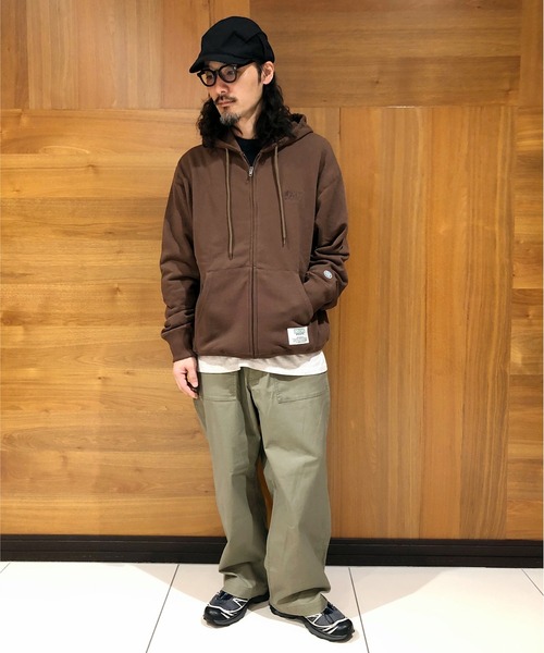 DISCUS（ディスカス）の「DISCUS(ディスカス）×GrandPARK（グランドパーク）別注USAコットンジップフーディ（ベスト・メンズ・ブラック/ブラウン/オートミール・LARGE/MEDIUM）」の22枚目の写真