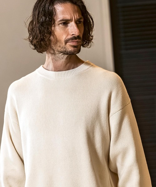 AKM Contemporary(エイケイエムコンテンポラリー)の「【WEB・直営店限定】AKM Contemporary(エイケイエムコンテンポラリー)カシミヤ混 ミラノリブ クルーネックニット(保温性/肉厚生地)(ニット/セーター・メンズ・グレー/ブラック/ホワイト/ブラウン・S/M/L/XL)」の8枚目の写真