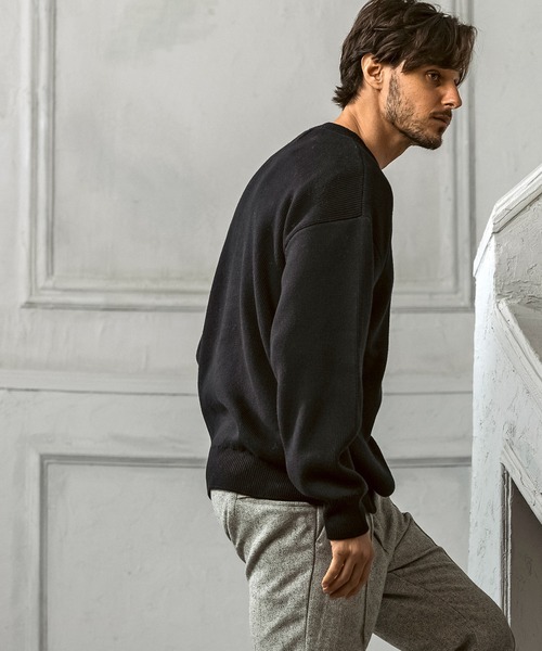 AKM Contemporary(エイケイエムコンテンポラリー)の「【WEB・直営店限定】AKM Contemporary(エイケイエムコンテンポラリー)カシミヤ混 ミラノリブ クルーネックニット(保温性/肉厚生地)(ニット/セーター・メンズ・グレー/ブラック/ホワイト/ブラウン・S/M/L/XL)」の14枚目の写真