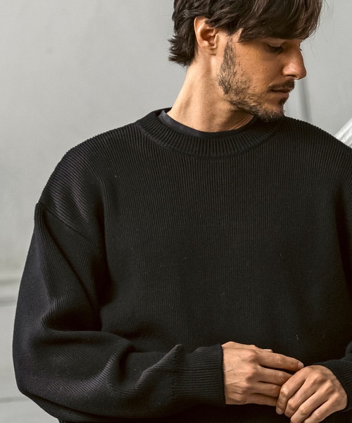 AKM Contemporary(エイケイエムコンテンポラリー)の「【WEB・直営店限定】AKM Contemporary(エイケイエムコンテンポラリー)カシミヤ混 ミラノリブ クルーネックニット(保温性/肉厚生地)(ニット/セーター・メンズ・グレー/ブラック/ホワイト/ブラウン・S/M/L/XL)」の16枚目の写真