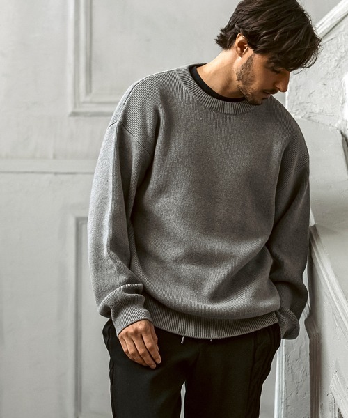 AKM Contemporary(エイケイエムコンテンポラリー)の「【WEB・直営店限定】AKM Contemporary(エイケイエムコンテンポラリー)カシミヤ混 ミラノリブ クルーネックニット(保温性/肉厚生地)(ニット/セーター・メンズ・グレー/ブラック/ホワイト/ブラウン・S/M/L/XL)」の18枚目の写真