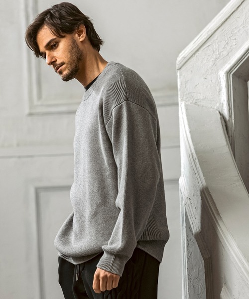 AKM Contemporary(エイケイエムコンテンポラリー)の「【WEB・直営店限定】AKM Contemporary(エイケイエムコンテンポラリー)カシミヤ混 ミラノリブ クルーネックニット(保温性/肉厚生地)(ニット/セーター・メンズ・グレー/ブラック/ホワイト/ブラウン・S/M/L/XL)」の19枚目の写真