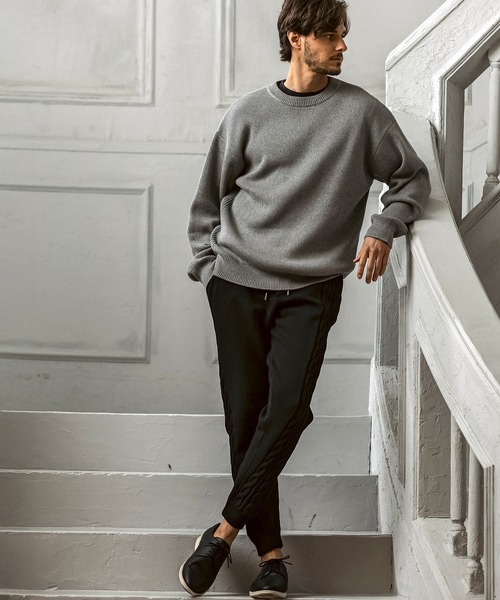 AKM Contemporary(エイケイエムコンテンポラリー)の「【WEB・直営店限定】AKM Contemporary(エイケイエムコンテンポラリー)カシミヤ混 ミラノリブ クルーネックニット(保温性/肉厚生地)(ニット/セーター・メンズ・グレー/ブラック/ホワイト/ブラウン・S/M/L/XL)」の21枚目の写真