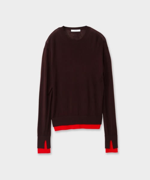 BICOLOR-TRIM KNIT（ニット/セーター）｜CINOH（チノ）のファッション