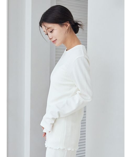 ハートふくれジャガードロンT（ルームウェア/パジャマ）｜gelato pique