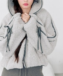 OLIVE des OLIVE | パイピングショートボアブルゾン(ブルゾン)