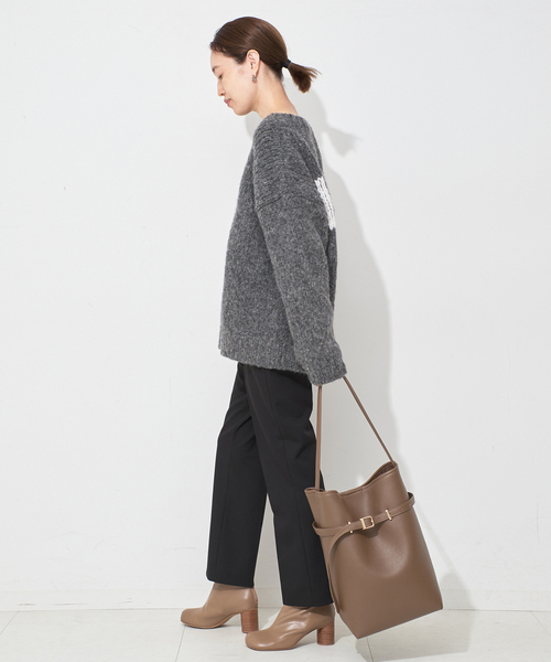 SLOBE IENA（スローブイエナ）の「《追加2》SLOBE ベルトスクエアトートバッグ（ショルダーバッグ・レディース・ブラック/ブラウン・FREE）」の19枚目の写真