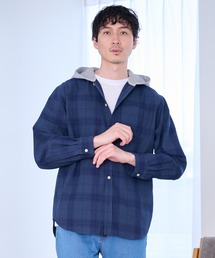 Arnold Palmer | シャドーチェック 長袖 フードシャツ(シャツ/ブラウス)