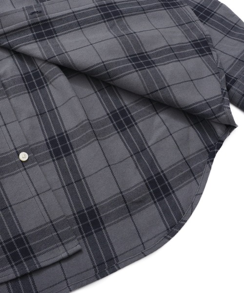 Arnold Palmer(アーノルドパーマー)の「シャドーチェック 長袖 フードシャツ(シャツ/ブラウス・メンズ・ネイビー/ブラック/アイボリー・M/L/LL)」の18枚目の写真