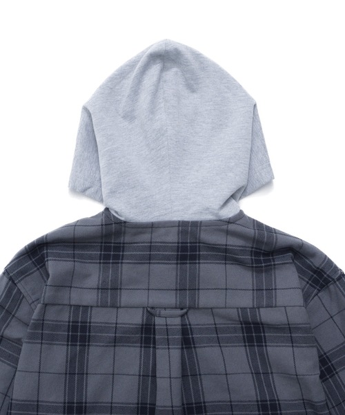 Arnold Palmer(アーノルドパーマー)の「シャドーチェック 長袖 フードシャツ(シャツ/ブラウス・メンズ・ネイビー/ブラック/アイボリー・M/L/LL)」の19枚目の写真