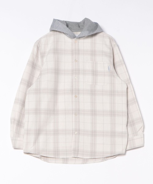 Arnold Palmer(アーノルドパーマー)の「シャドーチェック 長袖 フードシャツ(シャツ/ブラウス・メンズ・ネイビー/ブラック/アイボリー・M/L/LL)」の21枚目の写真