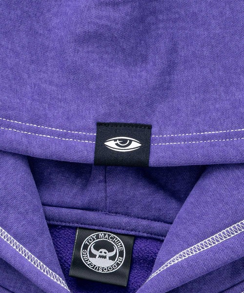 TOY　MACHINE（トイ　マシーン）の「TM PIGMENT SWEAT ZIP PARKA（パーカー・メンズ・チャコール/パープル・M/L/XL）」の11枚目の写真