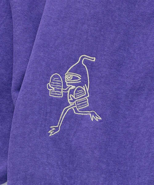 TOY　MACHINE（トイ　マシーン）の「TM PIGMENT SWEAT ZIP PARKA（パーカー・メンズ・チャコール/パープル・M/L/XL）」の13枚目の写真