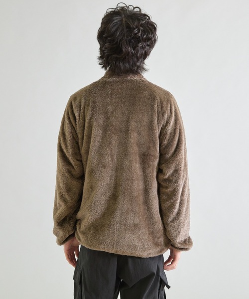 UNION STATION（ユニオンステーション）の「【2WAY】リバーシブルフリースタッチブルゾン（ブルゾン・メンズ・グレー系その他/ブラック×ブラック/パープル系その他/チャコールグレー・LL/L/M）」の17枚目の写真