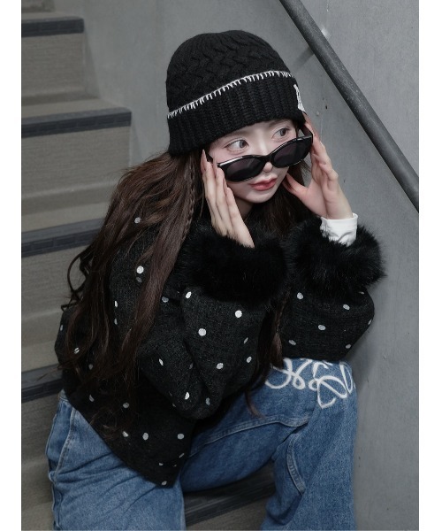 DDロゴバスケットニットビーニー（ニットキャップ/ビーニー