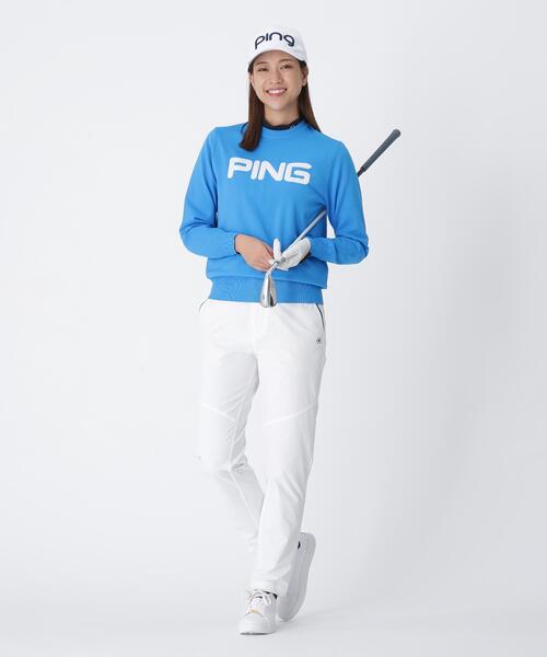 【ホワイト】全方向ストレッチ コーデュラテーパードパンツ <LADIES LINE> (LADIES) PING APPAREL】全方向ストレッチ コーデュラテーパードパンツ ＜LADIES