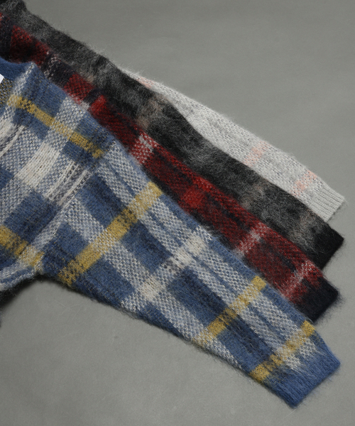 JOURNAL STANDARD J.S HOMESTEAD(ジャーナルスタンダードホームステッド)の「Stead / ステッド モヘヤ ミックス プレイド カーディガン(カーディガン/ボレロ・メンズ・ネイビー/ブルー系その他/チャコールグレー/ブラック系その他・LARGE/MEDIUM)」の22枚目の写真