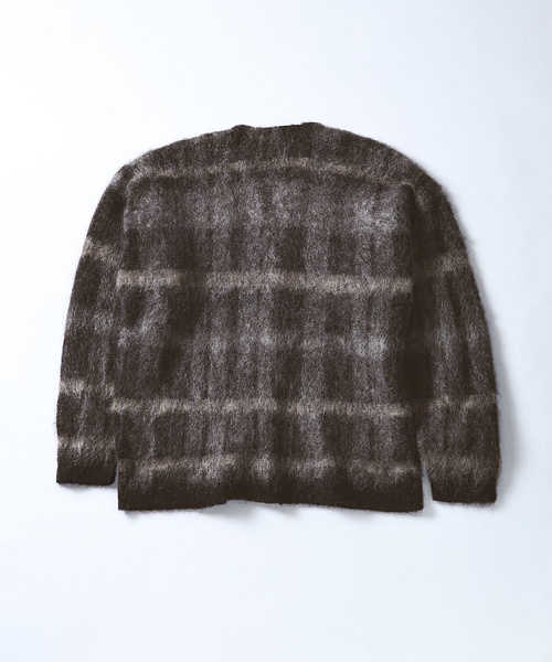 JOURNAL STANDARD J.S HOMESTEAD(ジャーナルスタンダードホームステッド)の「Stead / ステッド モヘヤ ミックス プレイド カーディガン(カーディガン/ボレロ・メンズ・ネイビー/ブルー系その他/チャコールグレー/ブラック系その他・LARGE/MEDIUM)」の17枚目の写真
