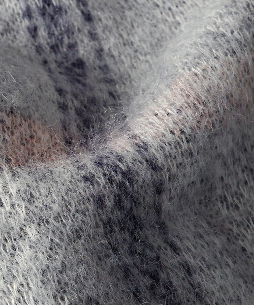 JOURNAL STANDARD J.S HOMESTEAD(ジャーナルスタンダードホームステッド)の「Stead / ステッド モヘヤ ミックス プレイド カーディガン(カーディガン/ボレロ・メンズ・ネイビー/ブルー系その他/チャコールグレー/ブラック系その他・LARGE/MEDIUM)」の20枚目の写真