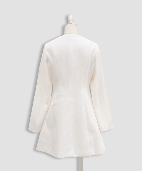 Honey Cinnamon(ハニーシナモン)の「エコファーボレロAラインコート(その他アウター・レディース・ホワイト/ピンク・FREE)」の14枚目の写真