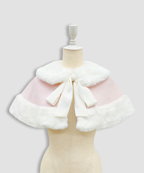 Honey Cinnamon(ハニーシナモン)の「エコファーボレロAラインコート(その他アウター・レディース・ホワイト/ピンク・FREE)」の21枚目の写真