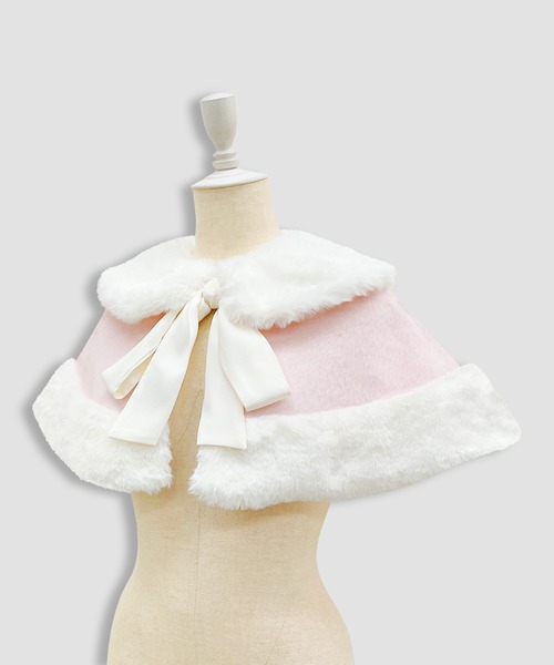 Honey Cinnamon(ハニーシナモン)の「エコファーボレロAラインコート(その他アウター・レディース・ホワイト/ピンク・FREE)」の22枚目の写真