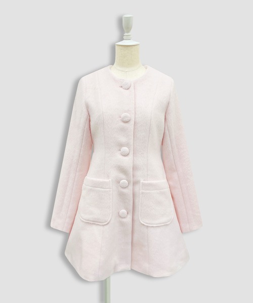 Honey cinammon エコファーボレロAラインコート Honey Cinnamon（ハニーシナモン） コート アウター エコファーボレロA