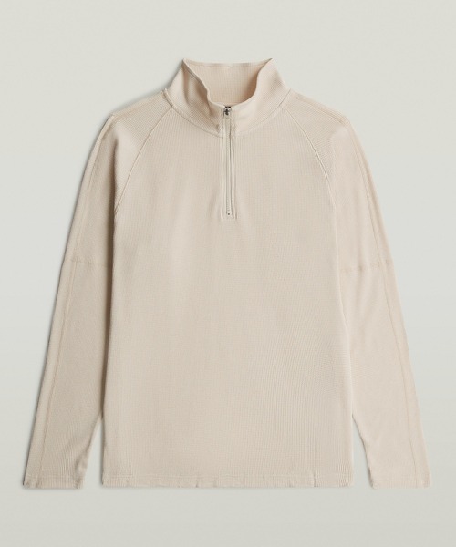 G-STAR（ジースター）の「TWEETER HALF ZIP T-SHIRT/ワッフルハーフジップヘビーウェイトロングスリーブTシャツ（Tシャツ/カットソー・メンズ・ダークブラック/ベージュ系その他・X-LARGE/X-SMALL/LARGE/MEDIUM/SMALL）」の14枚目の写真