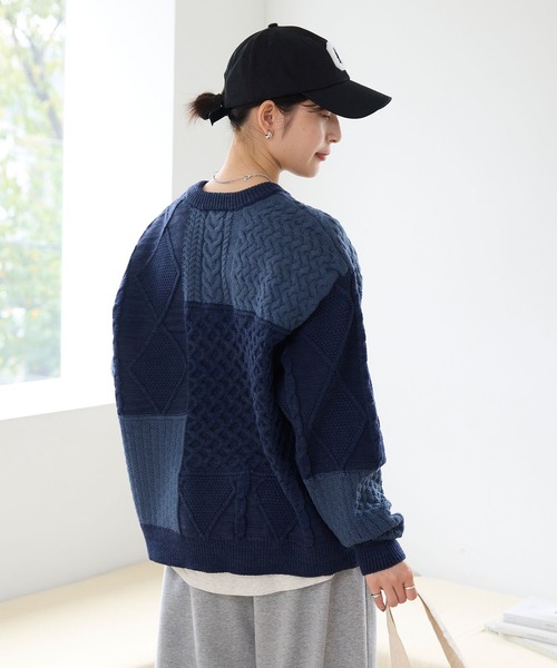 セール】〈静電気防止〉ウォッシャブル ケーブル パッチワーク