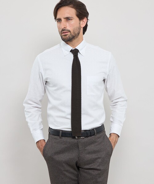 MACKINTOSH LONDON(マッキントッシュ ロンドン)の「【WEB・一部店舗限定】アンドリュージャカードオックスボタンダウンシャツ(シャツ/ブラウス・メンズ・ピンク系その他2/ブルー/ホワイト・M/L/XL)」の3枚目の写真