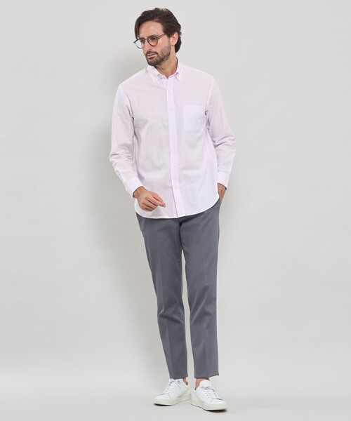 MACKINTOSH LONDON(マッキントッシュ ロンドン)の「【WEB・一部店舗限定】アンドリュージャカードオックスボタンダウンシャツ(シャツ/ブラウス・メンズ・ピンク系その他2/ブルー/ホワイト・M/L/XL)」の5枚目の写真