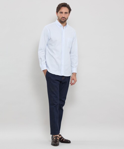 MACKINTOSH LONDON(マッキントッシュ ロンドン)の「【WEB・一部店舗限定】アンドリュージャカードオックスボタンダウンシャツ(シャツ/ブラウス・メンズ・ピンク系その他2/ブルー/ホワイト・M/L/XL)」の6枚目の写真