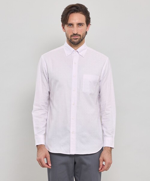MACKINTOSH LONDON(マッキントッシュ ロンドン)の「【WEB・一部店舗限定】アンドリュージャカードオックスボタンダウンシャツ(シャツ/ブラウス・メンズ・ピンク系その他2/ブルー/ホワイト・M/L/XL)」の7枚目の写真