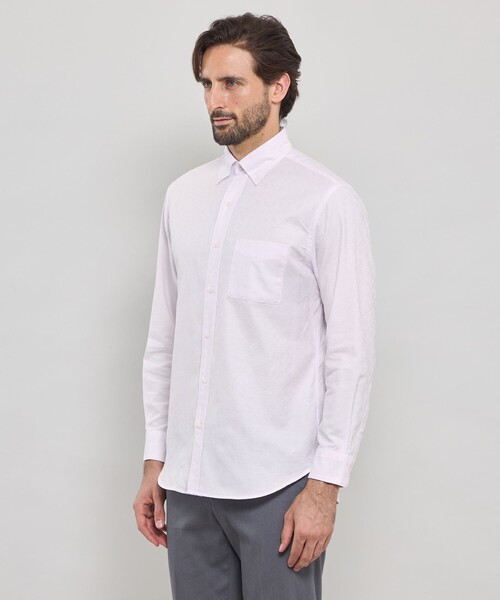 MACKINTOSH LONDON(マッキントッシュ ロンドン)の「【WEB・一部店舗限定】アンドリュージャカードオックスボタンダウンシャツ(シャツ/ブラウス・メンズ・ピンク系その他2/ブルー/ホワイト・M/L/XL)」の8枚目の写真