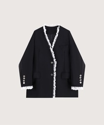 LA POMME jours（ラポミ・ジュール）の「Vintage Lace Motif Jacket（テーラードジャケット）」