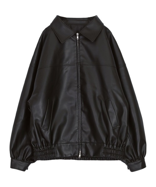 titivate(ティティベイト)の「【26SS新作/2026 SPRING COLLECTION】フェイクレザー/スエードオーバージャケット(ブルゾン・レディース・ブラウン/ブラック/ブラウン系その他/アイボリー・S/M/L)」の12枚目の写真